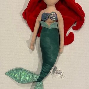 Disney Plush Mermaid with Sparkling Green Tail